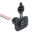 12V Boat Marin Car Cigarette Lighter Socket 2.1A Dual USB Charger Power Adapter