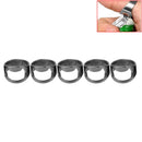 5Pcs Compact Stainless Steel Finger Ring Bottle Caps Openers Outdoor Travel