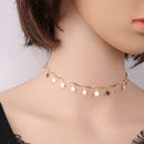 Lucky Star Choker Necklace Pendant Disc Chain Statement Necklace For Par IRJ