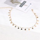 Lucky Star Choker Necklace Pendant Disc Chain Statement Necklace For Par IRJ