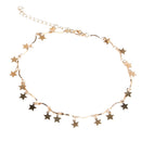 Lucky Star Choker Necklace Pendant Disc Chain Statement Necklace For Par CWV