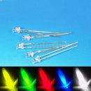 100pcs 3mm LED Red Green Blue Yellow White Ultra Bright Light Bulbs Lamp 8000mcd