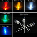 100pcs 3mm LED Red Green Blue Yellow White Ultra Bright Light Bulbs Lamp 8000mcd