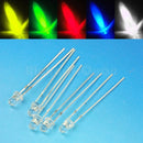 100pcs 3mm LED Red Green Blue Yellow White Ultra Bright Light Bulbs Lamp 8000mcd