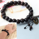 2pcs Fashion Wood Tibet Buddhist Buddha Beads Bracelet Bangle Wrist Jewelry Gift
