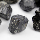 100g Natural Black Crystal Tourmaline Rough Stone Rock Mineral Specimen Healing