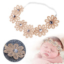 Lovely Newborn Girl Baby Toddler Kids Flower Headband Elastic Hair Band He OQF