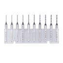 10pcs 3.175mm 1/8" 0.6-1.5mm PCB drill bit,Carbide Engraving Mill Cutter CNC Bit