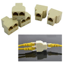 5 X 3 Sockets RJ45 6 LAN Ethernet Splitter Adapter Internet Connector Cab w