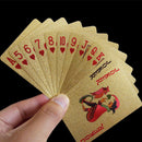 Creative Golden Plastic PET Poker Waterproof Magic Playing Cards Table Game 1Set
