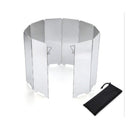 10 Plate Foldable Outdoor Camping Picnic Stove BBQ Burner Shield Wind Screen