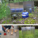 10 Plate Foldable Outdoor Camping Picnic Stove BBQ Burner Shield Wind Screen