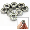 10 Pieces Deep Groove Sealed Shielded Metal Metallic Mini Ball Bearing 8*22*7mm