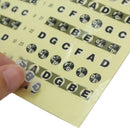 2 Pcs Learn Guitar Scales Neck Fretboard Note Map Fret Stickers Lables Decals