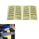 2 Pcs Learn Guitar Scales Neck Fretboard Note Map Fret Stickers Lables Decals