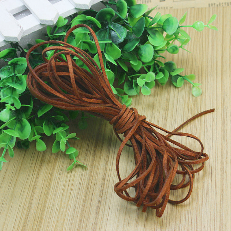 1 Roll Suede Leather String Cords For Bracelet Necklace Jewelry Making DIY Brown