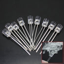 100 Pcs 5mm 2 Pin Flat Top LED Bright White Light Emitting Diode Lamp 6500K