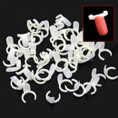 50 pcs Blank Nail Polish UV Gel Display Rings Pops Nail Art Ring Style Nail Tips