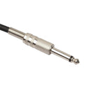 Black Female 3-Pin Audio Cable 6.35mm Mono Male Plug  Mic Adapter Audio Line