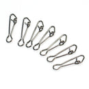 100Pcs Safety Lock Snaps Connectors 15mm Length Fish Fishing Tackle Accessory