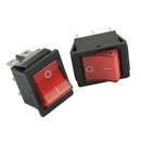 5pcs Square On-Off Press Button 6 Pins Rocker Switches Toggles AC 250V 20A