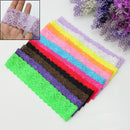 12 Pcs Baby Girls Lace Stretch Elastic Handwear Headbands Chiffon Hair Band BXV