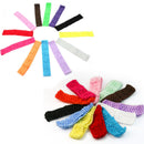 12 pcs Baby Kids Girls Cute Lovely Pretty Lace  Stretch Headbands Hair Band