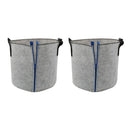 2x Nursery Pot Bag Plant felt cloth Seedling Pouch Holder Raising Home Gar ZDJ