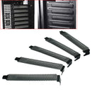 5 Pcs PCI Slot Cover Dust Filter Blanking Metal Black with Screws Removable
