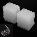 20Pcs Transparent Plastic Cases Box Storage for Memory Card Cases SD SDHC Card