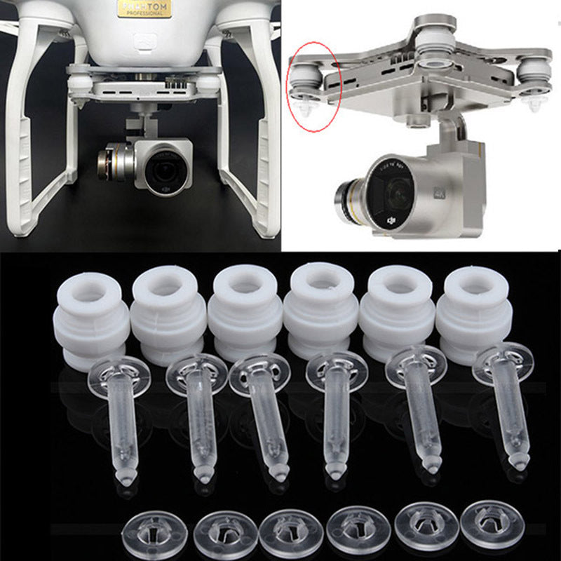 1 Set 6Pcs Damping Bumper Rubber Balls + Anti-drop Pins + Pin Locks for DJI 3