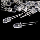 100PCS LED White Ultra-Bright Light Lamp Round Emitting Diodes 15000MCD *