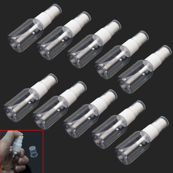 30ml(1oz) Plastic Transparent Clear Perfume Atomizer Empty Spray Bottle New x 10