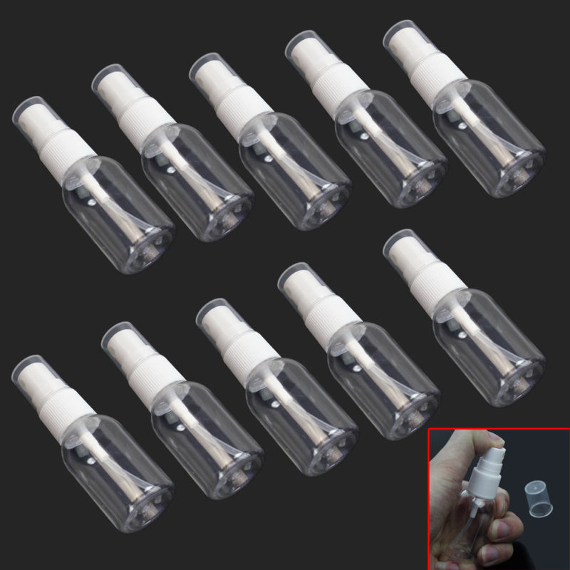 30ml(1oz) Plastic Transparent Clear Perfume Atomizer Empty Spray Bottle New x 10