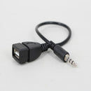 3.5 mm Male Audio AUX Jack to USB 2.0 Type A Female OTG Adapter Cable 1 O QQG