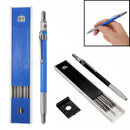 New 2mm 2B HB Automatic Mechanical Drawing Draughting Pencil & 12 Leads Blue