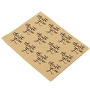 Scrapbooking Thank You Heart Kraft Craft Paper Labels Stickers Hand made S DGH