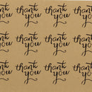 Scrapbooking Thank You Heart Kraft Craft Paper Labels Stickers Hand made S DGH