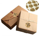 Scrapbooking Thank You Heart Kraft Craft Paper Labels Stickers Hand made S DGH
