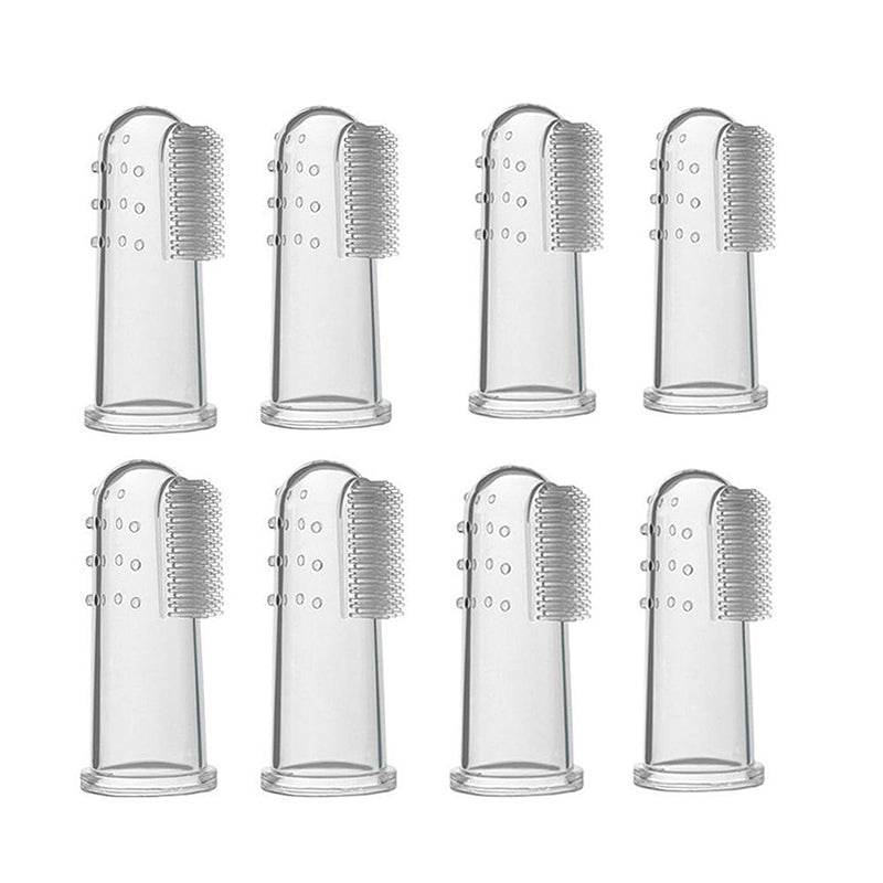 Pet Finger Tooth Brush Dental Hygiene Cleaning Brushes For Cat Dog Puppy 8 Pcs