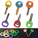 32x Candy Color Hollow Silicone Key Cap Covers Topper Keyring Circle Holder