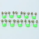 10Pcs Fishing Tackle Fishing Rod Tip Bite Alarm Clamp Ring with Twin Bells New