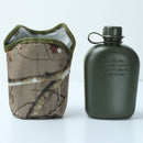 850ml Army Style Patrol Water Bottle Canteen Sport Camping Hiking + Camo Bag