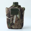 850ml Army Style Patrol Water Bottle Canteen Sport Camping Hiking + Camo Bag
