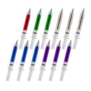 12 Pcs Syringe Pens Ink Marker Needle Ball Point Nurse Hospital Doctor Office