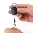 Recoil Extendable Metal Wire 60cm Key Chain Ring Clip Pull Keyring Retracting