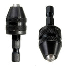0.3-6.5mm Impact Driver Keyless Drill Bit Chuck Adapter Converter 1/4 fdg