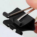 12Pcs Universal Metal Binder Clips 41mm Black Foldback Paper Clip Metal Clip Set