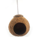 Natural Coconut Shell Bird Nest House Hut Cage Feeder Pet Parrot Parake ZSZ