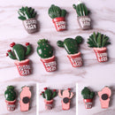 Novelty Refrigerator Magnet Stick Succulent Cactus Decorative Gift Home Kitchen